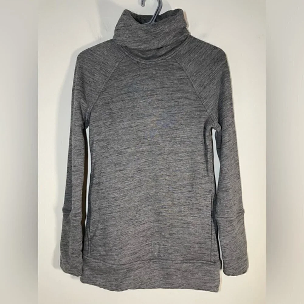 Lululemon To You Tunic Pullover Heathered Core Dark Grey size 2
